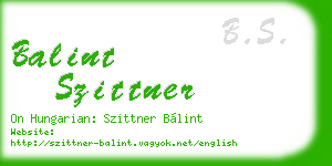 balint szittner business card